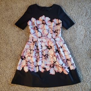 Madison Leigh Pink, White and Black Floral Dress